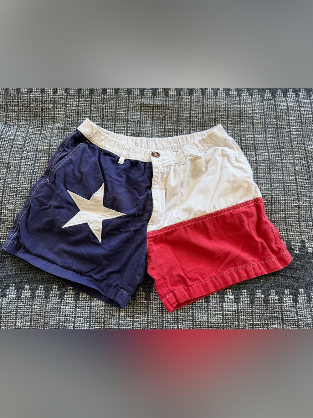 chubbies Blue and White Texas Logo Shorts